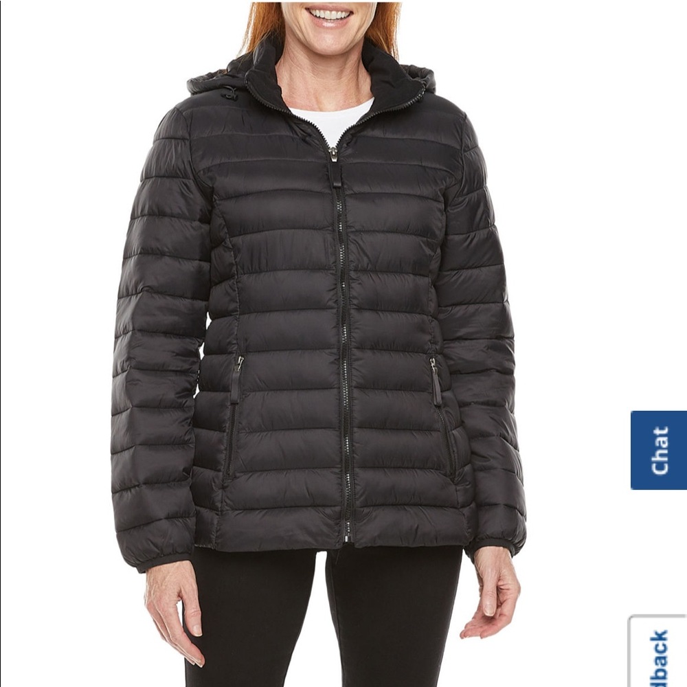 St. John’s Bay Packable Water Resistant Lightweight Puffer Jacket
